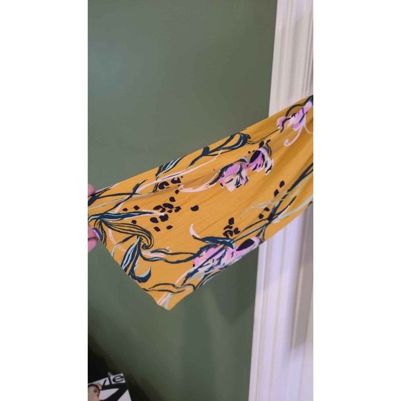 Free People Dress Tunic Size Small Yellow Floral - Picture 4 of 7